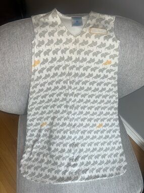 Halo Baby Sleeveless Cotton Sleep Sack - Gray & Cream Elephant Print (6-12 month